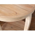 thumbnail image 4 of Powell Kendall Round Indoor Accent Side Table with Shelf, Natural, 4 of 10