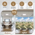 thumbnail image 5 of Spring Grassland Window Privacy Film, Nature Blue Sky Mountain Scenery Static Cling UV Sun Blocking Heat Control Window Tint Day and Night, Non-Adhesive One Way Windows Privacy Cover 17.7''x78.7'', 5 of 7