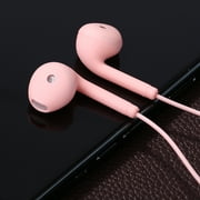 U19 3.5mm Wired Earbuds Earphones with Noise Canceling Microphone (Pink)