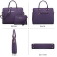thumbnail image 3 of Dasein Women Handbags 2 Pcs Satchel Purse Top Handle Briefcase Work Bag for 14 in Laptop, 3 of 7