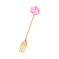 thumbnail image 1 of Cartoon Style Adorable Household Hotel Tableware Portable Reusable Stirring Dinnerware Cake Salad Dessert Flatware Candy Fork Pink, 1 of 9
