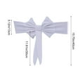 thumbnail image 6 of Christmas Decor New Christmas Bow Chair Decoration Ties Bow Stretch Floating Decorative Tape for Many Holiday Party Decorations Chair Cover Not Included, White, 6 of 9