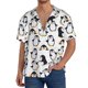 thumbnail image 1 of Balery Cute Penguins Camisa Casual de Manga Corta con Botones para Hombre, Texturizada, Estilo Cubano, para Playa, Verano-4X-Large, 1 of 5