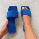 thumbnail image 1 of Zapatilla de felpa para mujer, Color sólido, plana con zapatillas de casa, zapatos, chanclas de interior Wmkox8yii  hj789, 1 of 7