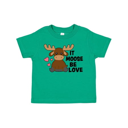 

Inktastic It Moose Be Love with Cute Moose Boys or Girls Toddler T-Shirt