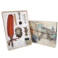 thumbnail image 1 of Juego de bolígrafos de estilo europeo, estilo retro, pluma de agua, bolígrafo, regalo de cumpleaños y día de San Valentín, color marrón, 1 of 5