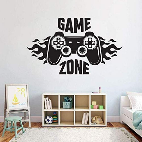Children's Bedroom Wall Sticker Home Decoration Game Zone Gamer Art Decal Wall Art Boys Playroom Wall