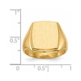 thumbnail image 5 of Finest Gold 14K Yellow Gold 14.5 x 13.0mm Closed Back Mens Signet Ring - Size 10, 5 of 5