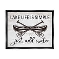 thumbnail image 2 of Stupell Industries Lake Life Canoe Ores Rustic Cabin Typography Graphic Art Luster Gray Floating Framed Canvas Print Wall Art, Design by Lettered and Lined, 2 of 5
