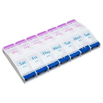 Authentic Health Pill Box, 7 day, A.M-P.M, Easy open, Case Organizer