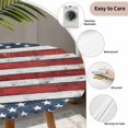 thumbnail image 3 of 4th of July Round Tablecloth for 36-44 Inch Tables, Fitted Table Cover with Elastic Edge, Independence Day Blue Star Red Stripe Waterproof Outdoor Table Cloth Protector for Patio Garden Dinner Picnic, 3 of 9
