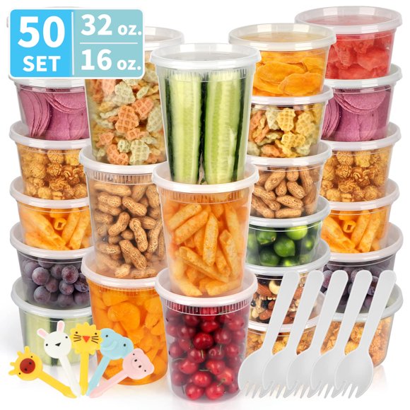 1 Quart Plastic Containers Lids