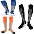 thumbnail image 2 of 3 pares de calcetines de compresión deportivos médicos para hombres, calcetines para correr para tratar el edema de venas varicosas diabéticas Adepaton WMPH-782-2, 2 of 8