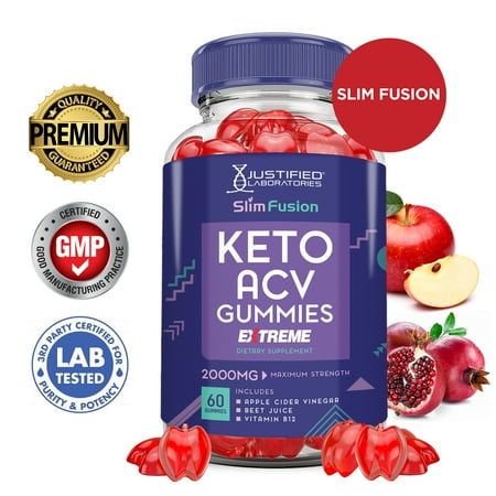 Slim Fusion Keto Extreme ACV Gummies 2000mg Dietary Supplement 60 Gummys