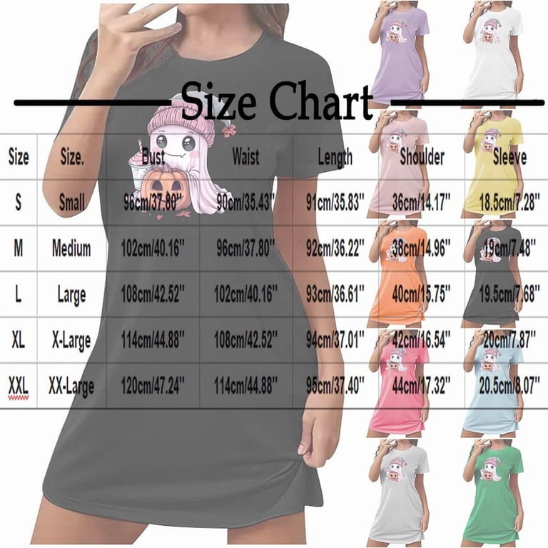 Youyipin Womens Summer Dresses Oversized Short Nightgown Fashion