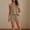 Coffee, variant on Heisall Women's Two Piece Sets Short Sleeve Round Neck Top with Back Lace and High Waist Shorts Casual Lounge Sets Summer Outfits
