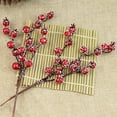 thumbnail image 7 of Walbest 10 Pieces Mini Artificial Flower Red Berries Christmas Flowers New Year Home Office Decoration, 7 of 7
