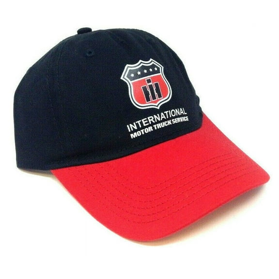 International Trucks Motor Truck Service Black & Red Curved Bill Adjustable Dad Hat