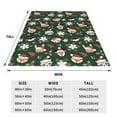 thumbnail image 3 of Bixox Fleece Blanket Festive Forest Friends Pattern Super Soft Double-Sided Microfiber Flannel Blanket for Sofa, Bed, Couch,Suitable for All Seasons - 80"x60", 3 of 5