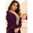 thumbnail image 5 of Wedding Wear Pakistani Designer Salwar Kameez Suits Indian Plazo Pant Dress ( Purple, XXL - 46 ), 5 of 7