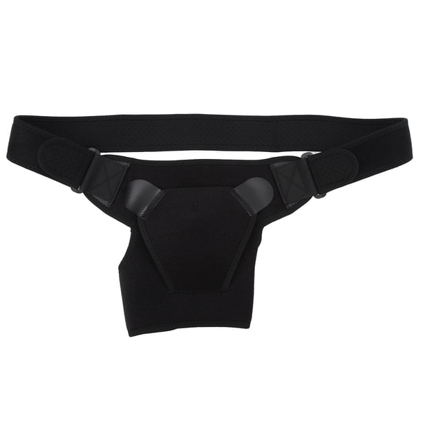 Soporte de hombro ajustable negro para aliviar el dolor de la articulación AC, manga de compresión para el hombro