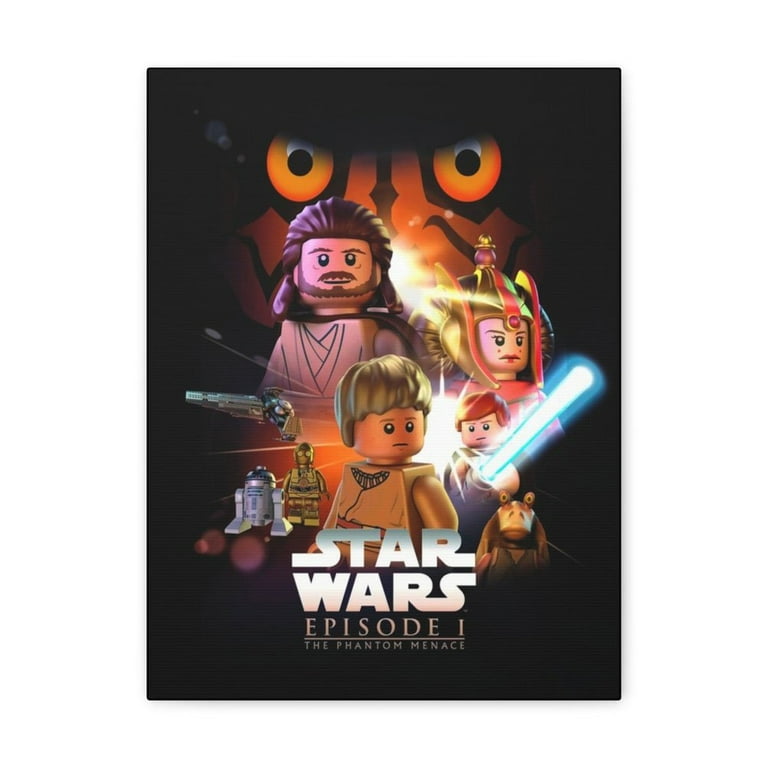 Custom MOC Same as Major Brands Star Wars Episode 1 LEGO Movie Wall Art Canvas Art With Backing