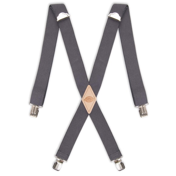 Tirantes Dickies 3.2 cm Sólidos con Clip Carbón Talla Extendida
