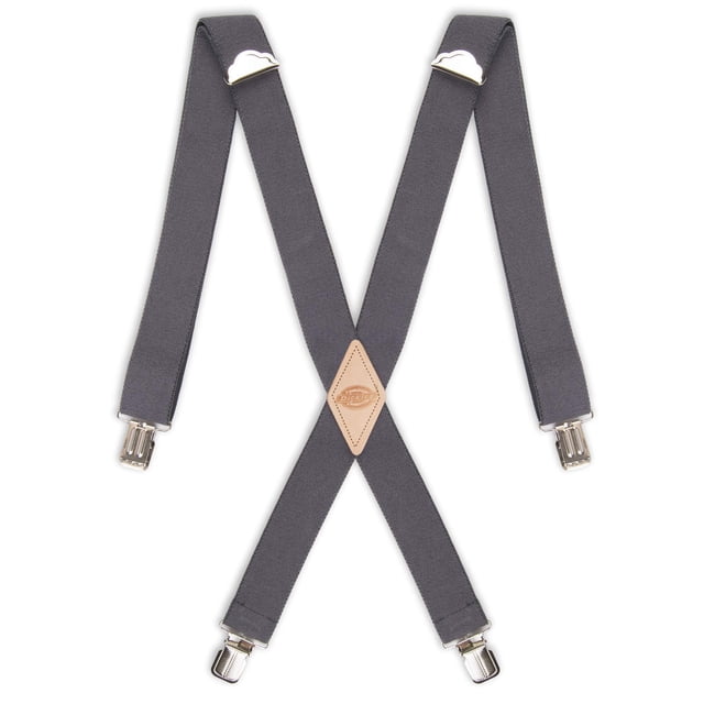 Tirantes Dickies 3.2 cm Sólidos con Clip Carbón Talla Extendida