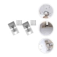 thumbnail image 2 of Miangastore Hinge Repair Bracket 2Pcs Stainless Steel for Repairing Shelves, 2 of 8