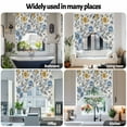 thumbnail image 6 of Blue Yellow Floral Swag Curtain Valance for Windows, Vintage Plant Window Treatments Short Swag Topper for Kitchen Windows Bathroom Bedroom, 36"x63", 6 of 8