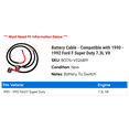 thumbnail image 2 of Battery Cable - Compatible with 1990 - 1992 Ford F Super Duty 7.3L V8 1991, 2 of 2