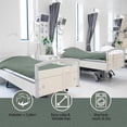 thumbnail image 2 of 6 Pcs Hospital Bed Sheets Set Deep Pocket Fitted Sheet with Elastic All Around Easy Care Knitted Jersey for Home Nursing Home Green, 2 of 6