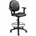 thumbnail image 4 of Boss Office Tabouret de Dessin Réglable en Tissu Gris, 4 of 6