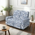 thumbnail image 4 of Xixirimido Loveseat Recliner Cover 6-Pieces Stretch Recliner Sofa Covers Reclining Couch Slipcover Washable Furniture Protector for Pets(2Seater), Daisy Grayish Blue, 4 of 8