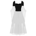 thumbnail image 3 of Women Off Shoulder Gothic Dress Lace Up Bodice Layered Ruffle Sleeves Medieval Style Costume for Halloween Party, 3 of 4