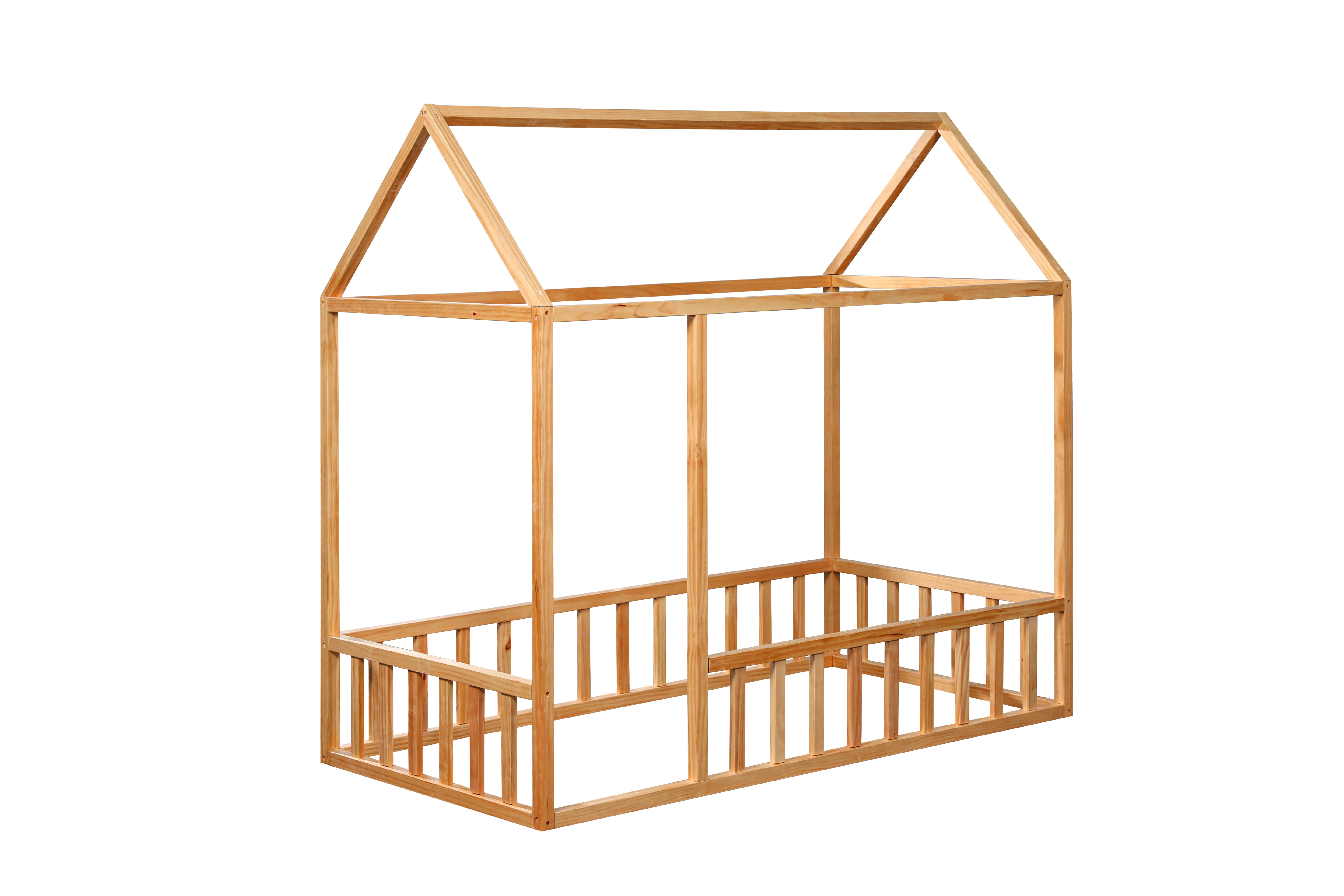 2MamaBees Montessori House Bed with Rails Crib