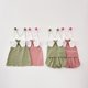 thumbnail image 3 of Conjunto de ropa de verano 2025 para niñas de 0 a 4 años, Top y pantalones cortos a rayas sin mangas con solapa, traje para niños de estilo coreano, trajes para bebés y niños, 3 of 6