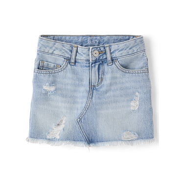 The Children's Place Girls Pull On Ripped Denim Skort, Sizes 4-16