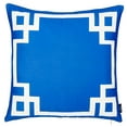 thumbnail image 4 of Geometric Blue&White Square 18" x 18" Throw Pillow Cover, 4 of 8