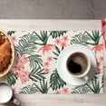 thumbnail image 6 of Placemats Set Of 4 / 6, Lilies Flowers Pine Green Leaves Placemats For Dining Table Indoor/Outdoors Heat Resistant Washable Placemats 18" X 12", 6 of 7