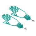 thumbnail image 1 of Unique Bargains Golf Gloves Stretcher, 2 Pack Plastic Keeper Support Rack Holder Dryer Hanger Frame with Keychain Hook for Sports Gloves Maintenance, Green, 1 of 5