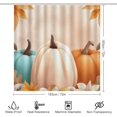 thumbnail image 2 of Faty-T Ensemble de Rideaux de Douche 4 Pcs Automne Citrouille Orange Blanc Feuilles Tombées Floral avec Rideau de Douche et Tapis 4 Pcs Automne Action de Grâce Citrouille 12 Crochets en Plastique, 2 of 14