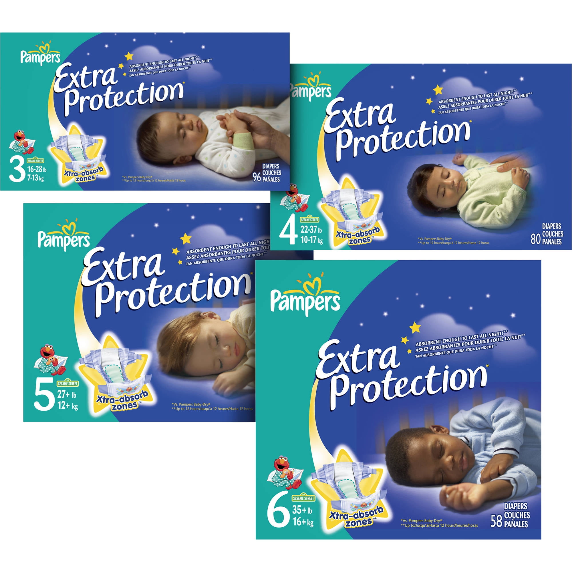 pampers extra protection nighttime diapers