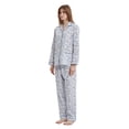 thumbnail image 3 of GLOBAL Women 100% Cotton Pajama Set Long Sleeve Pjs Button Down Comfy Nightwear, 3 of 5