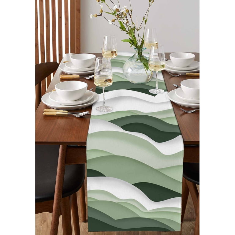 modern dresser scarf Table Runner Dresser Scarves 72 Inch Long,Abstract Blue Pink Marble Stone Linen Dining Table Runners Modern Liquid Texture Stripe Art Tabletop Scarf