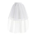 thumbnail image 1 of Mini falda larga de tul para mujer, falda MIDI en capas, falda larga superpuesta de línea, noche D Blanco Yuyangstore falda hinchada, 1 of 7