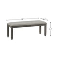 thumbnail image 6 of Lexicon Granby Pine Wood Dining Room Bench in Antique Gray Finish, 6 of 6