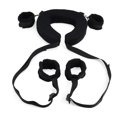 thumbnail image 3 of 1 set, Adjustable BDSM Bed Restraints Kit - Wrist Leg Cuffs for Sex Bondage and Position Support - Includes Thigh Straps for Separating Thighs - Soft Plush SM Sex Toys, 3 of 4