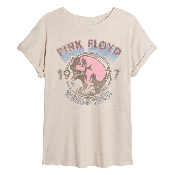 Pink Floyd - World Tour 77 - Juniors Oversized Graphic T-Shirt