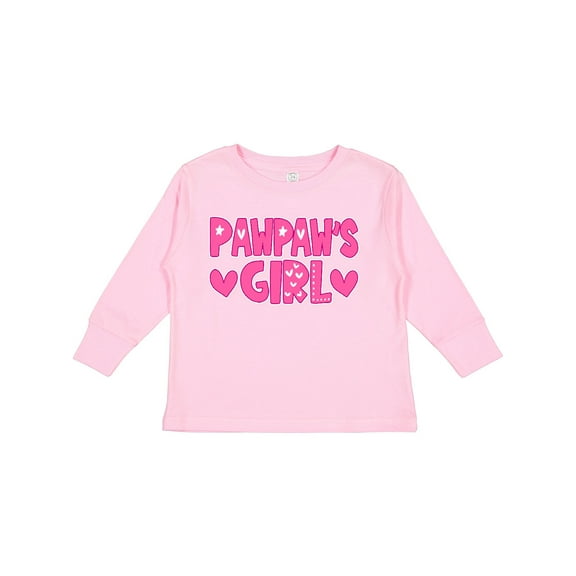 Inktastic Pawpaw's Girl Girls Long Sleeve Toddler T-Shirt